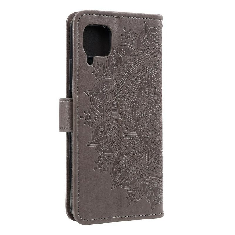 Leren Hoesje voor Samsung Galaxy A42 5G Zon Mandala