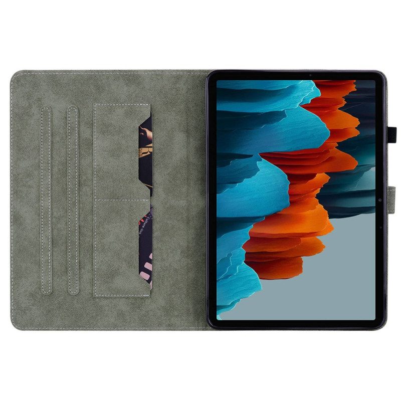 Folio-hoesje Samsung Galaxy Tab S9 Telefoonhoesje Tijgerpatroon