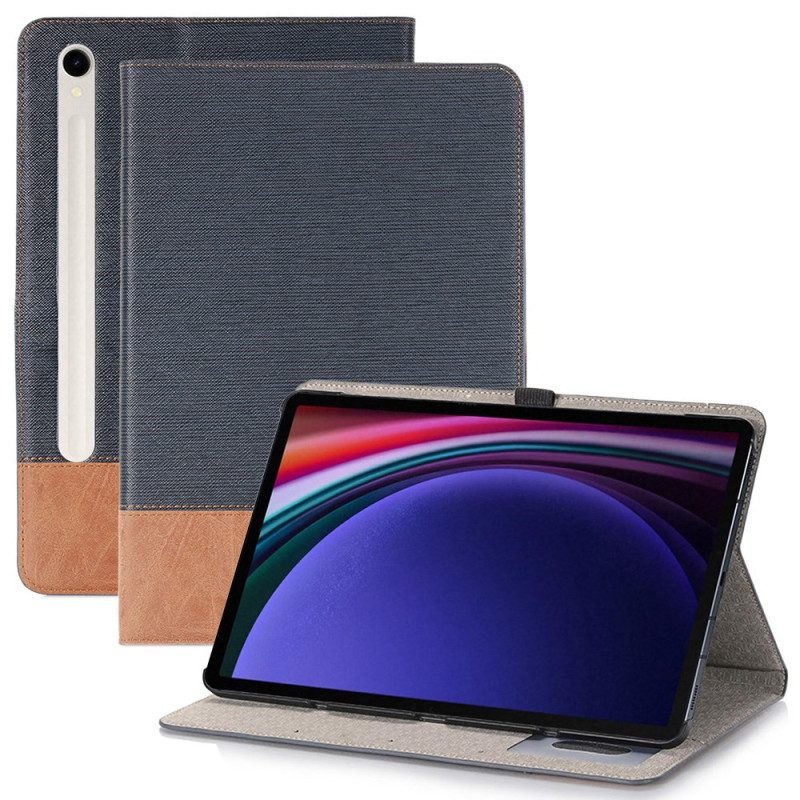 Folio-hoesje Samsung Galaxy Tab S9 Telefoonhoesje Tweekleurig