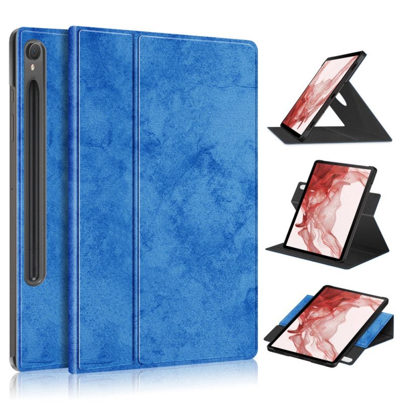 Leren Hoesje Voor Samsung Galaxy Tab S9 Draaiend