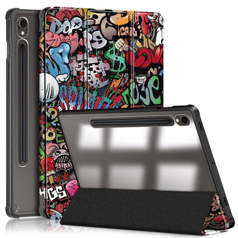 Samsung Galaxy Tab S9 Graffiti Stylushouder Met Transparante Achterkant