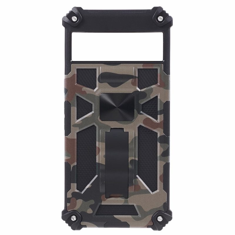 Case Hoesje Google Pixel 8 Pro Telefoonhoesje Camouflage Verwijderbare Steun