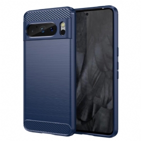 Case Hoesje Google Pixel 8 Pro Telefoonhoesje Geborstelde Koolstofvezel