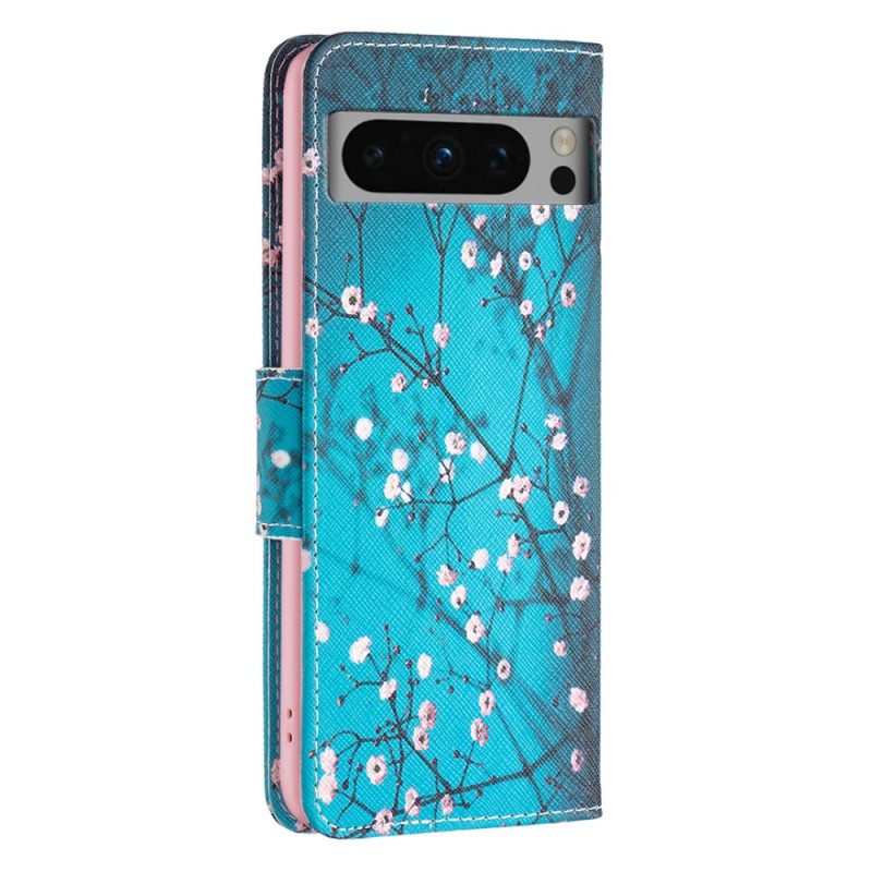 Folio-hoesje Google Pixel 8 Pro Telefoonhoesje Bloeiende Bloemen