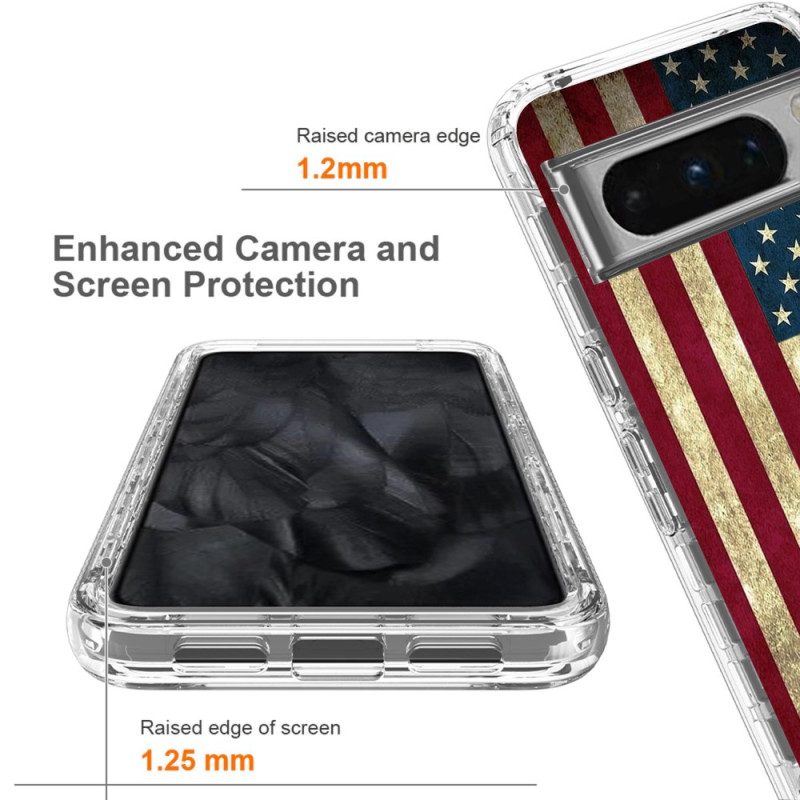 Hoesje Google Pixel 8 Pro Versterkte Amerikaanse Vlag