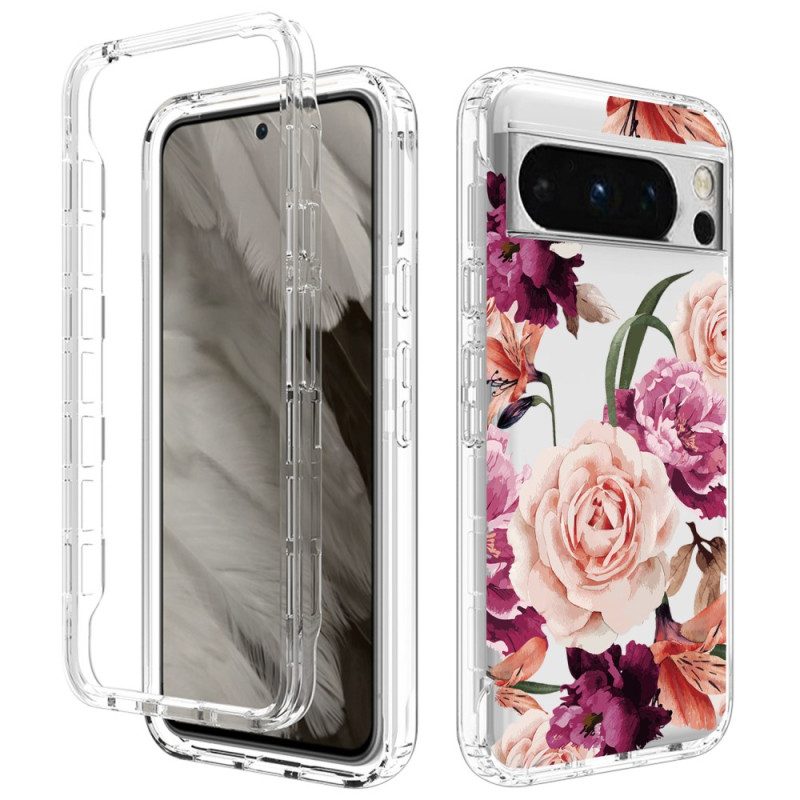 Hoesje Google Pixel 8 Pro Versterkte Bloemen