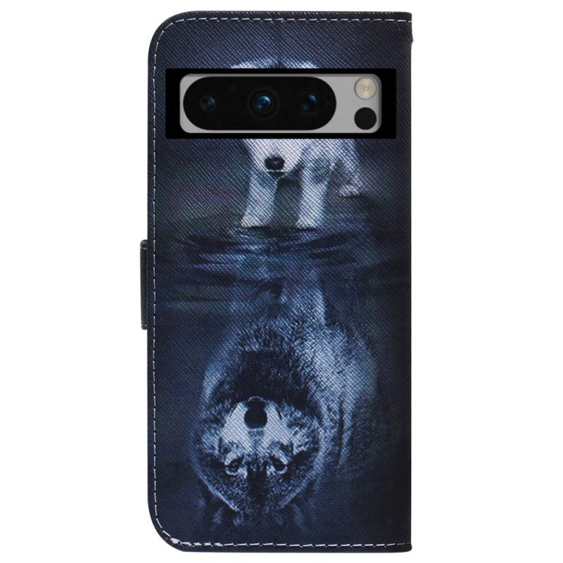 Leren Hoesje Google Pixel 8 Pro Puppydroom Bescherming Hoesje