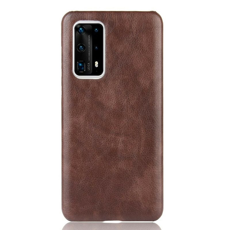 Hoesje voor Huawei P40 Pro Plus Litchi Performance Leereffect