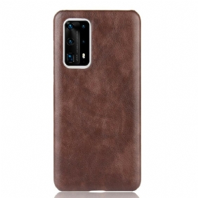 Hoesje voor Huawei P40 Pro Plus Litchi Performance Leereffect