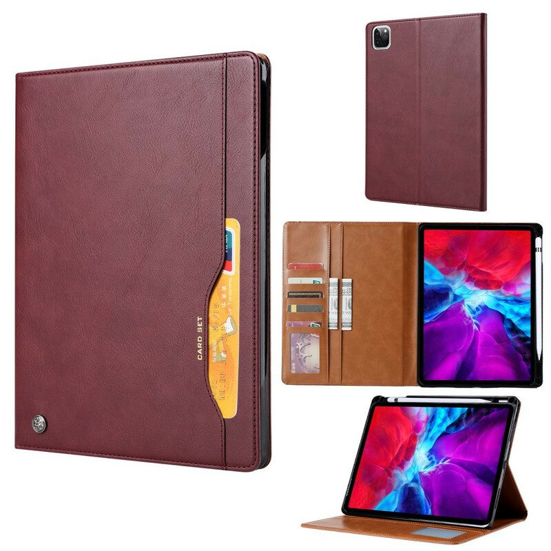 Cover voor iPad Pro 11" (2020) Lederen Geabsorbeerde Potloodhouder