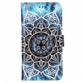 Flip Case Leren Oppo Reno 11 Pro 5g Bloemenmandala Met Bandje