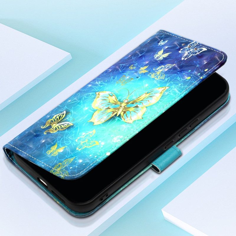 Folio-hoesje Oppo Reno 11 Pro 5g Telefoonhoesje Gouden Vlinders