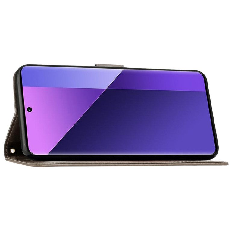 Folio-hoesje Oppo Reno 11 Pro 5g Telefoonhoesje Vlinderpatroon Met Riempje