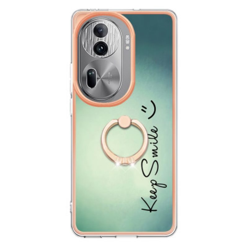 Hoesje Oppo Reno 11 Pro 5g Keep Smile Ringhouder Bescherming Hoesje