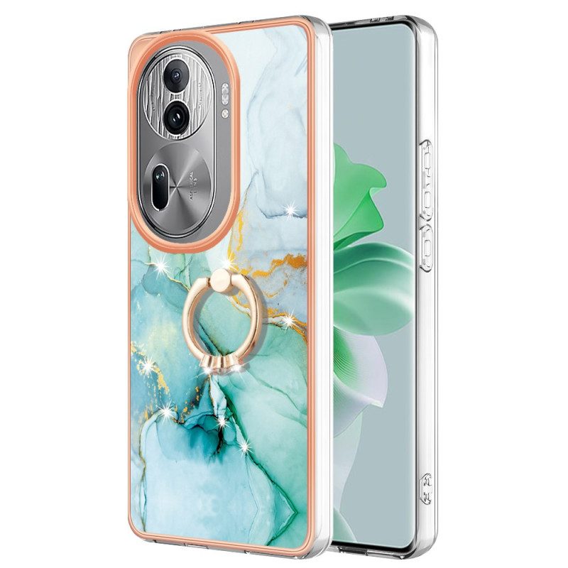 Hoesje Oppo Reno 11 Pro 5g Steunring In Marmerstijl