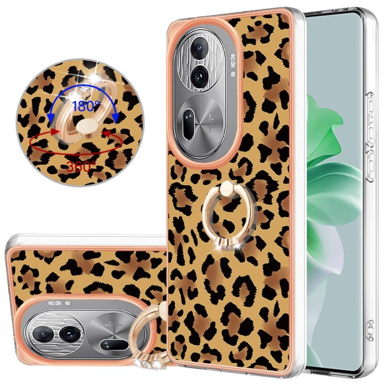 Hoesje Oppo Reno 11 Pro 5g Steunring Met Luipaardpatroon Bescherming Hoesje