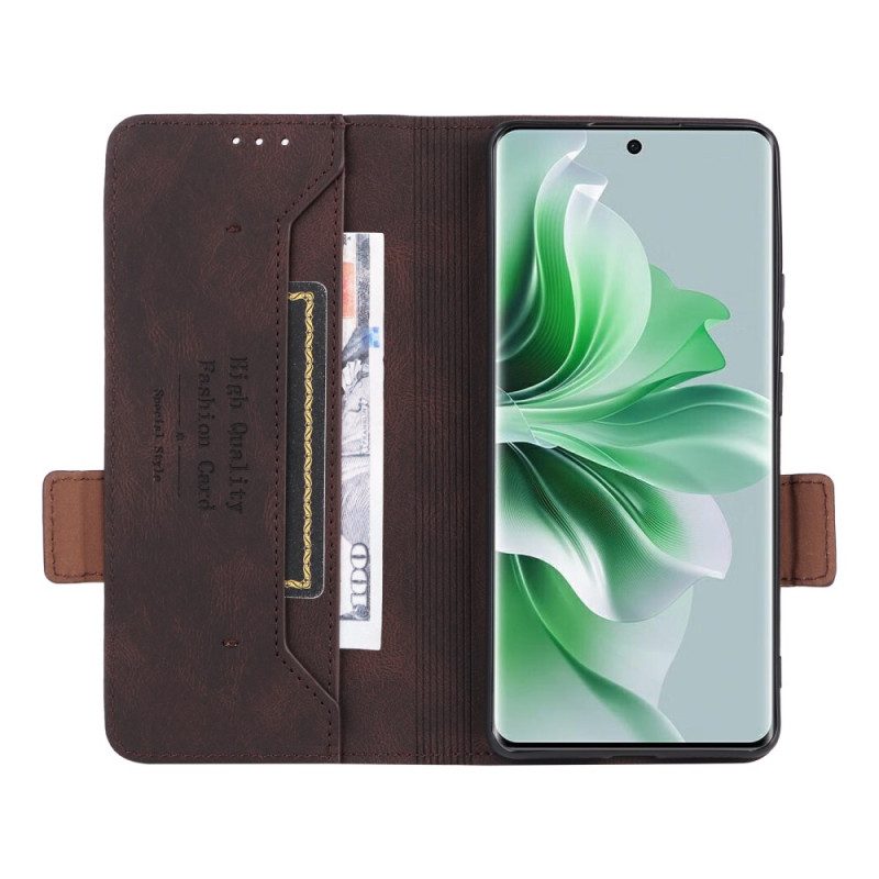 Leren Hoesje Oppo Reno 11 Pro 5g Vintagestijl Bescherming Hoesje