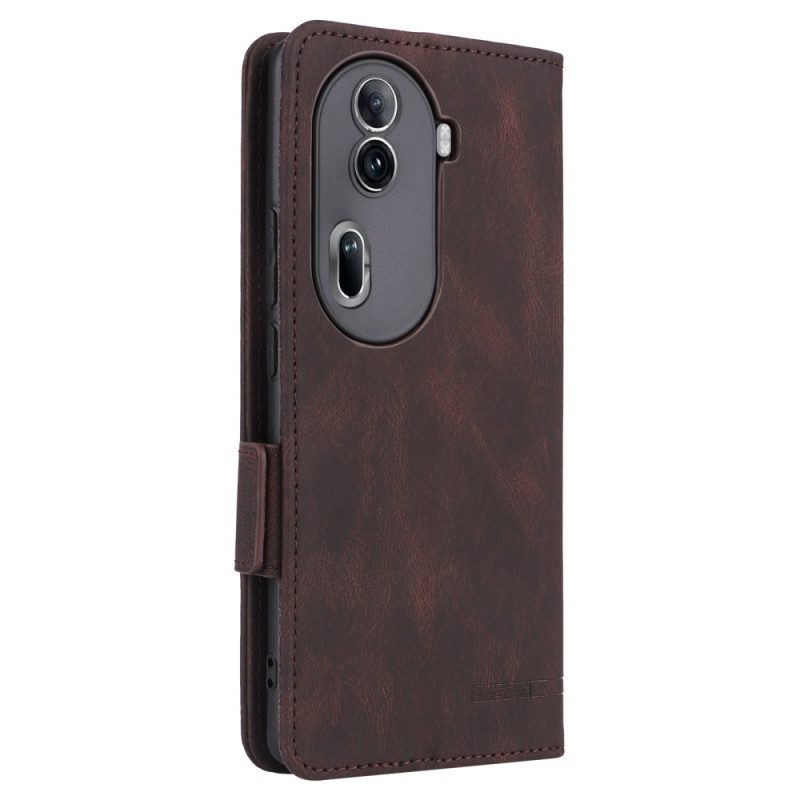 Leren Hoesje Oppo Reno 11 Pro 5g Vintagestijl Bescherming Hoesje