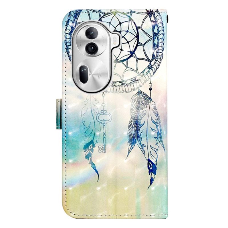 Leren Hoesje Voor Oppo Reno 11 Pro 5g Aquarel Dromenvanger