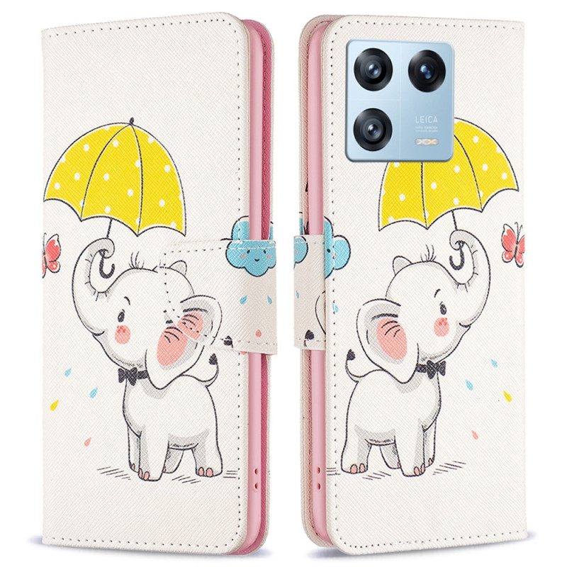 Folio-hoesje voor Xiaomi 13 Pro Vlinder Paraplu