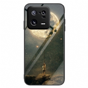 Hoesje voor Xiaomi 13 Pro Moon Man Gehard Glas