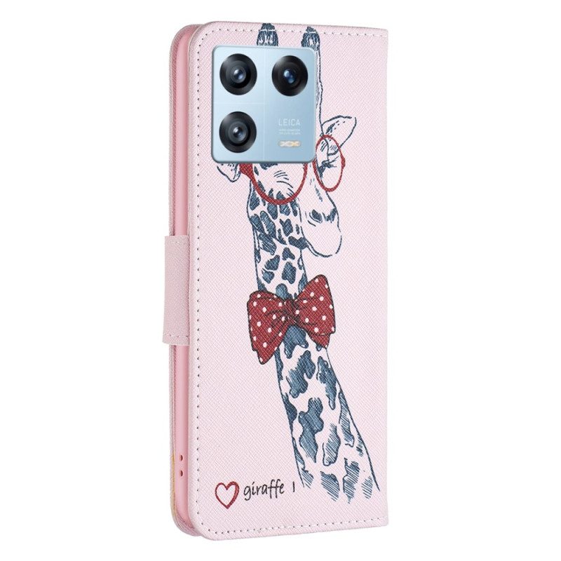 Leren Hoesje voor Xiaomi 13 Pro Slimme Giraf