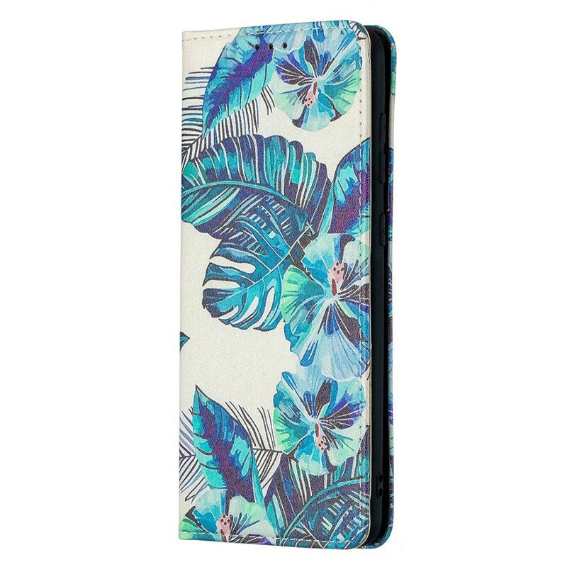 Bescherming Hoesje voor Samsung Galaxy A21s Folio-hoesje Bladeren