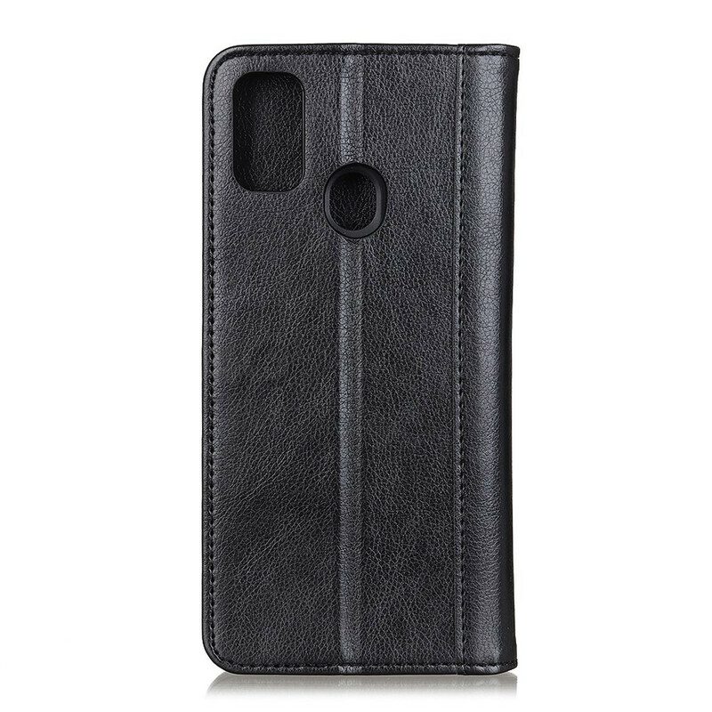 Bescherming Hoesje voor Samsung Galaxy A21s Folio-hoesje Elegantie Split Litchi Leer