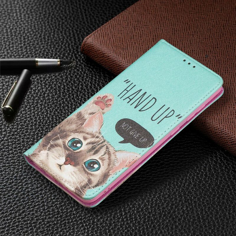 Bescherming Hoesje voor Samsung Galaxy A21s Folio-hoesje Hand Omhoog