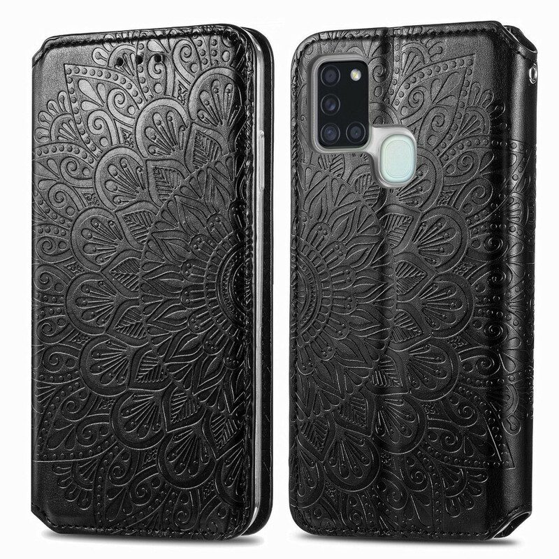 Bescherming Hoesje voor Samsung Galaxy A21s Folio-hoesje Mandala