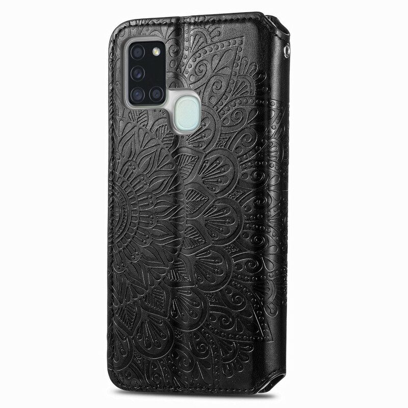 Bescherming Hoesje voor Samsung Galaxy A21s Folio-hoesje Mandala