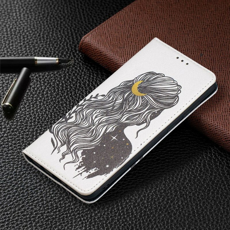 Bescherming Hoesje voor Samsung Galaxy A21s Folio-hoesje Mooi Haar