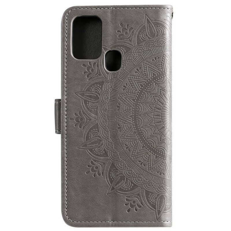 Flip Case voor Samsung Galaxy A21s Zon Mandala