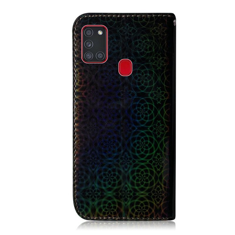 Folio-hoesje voor Samsung Galaxy A21s Pure Kleur