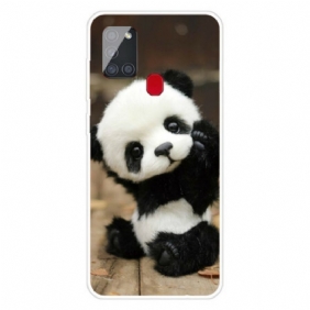 Hoesje voor Samsung Galaxy A21s Flexibele Panda