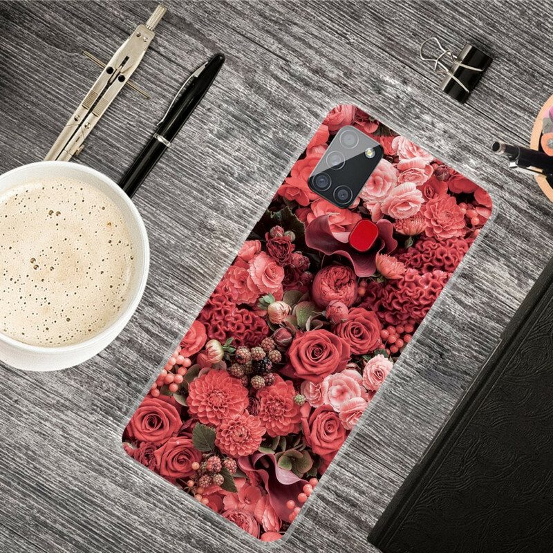 Hoesje voor Samsung Galaxy A21s Intense Bloemen