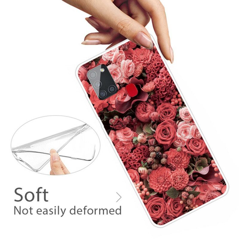 Hoesje voor Samsung Galaxy A21s Intense Bloemen