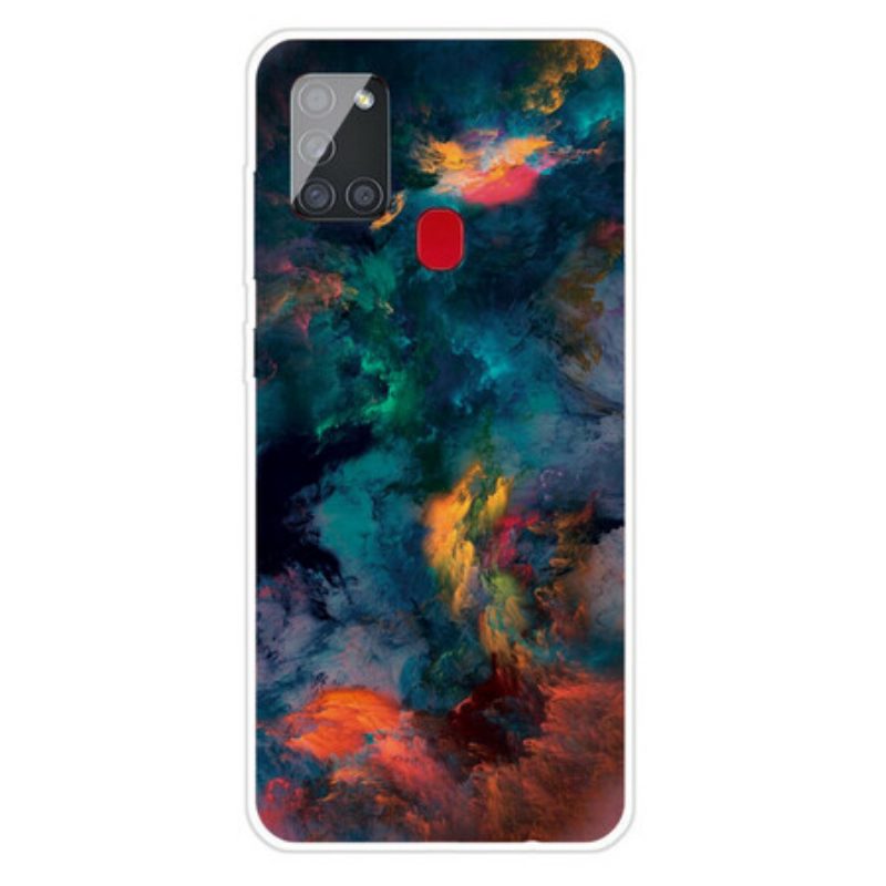 Hoesje voor Samsung Galaxy A21s Kleurrijke Wolken