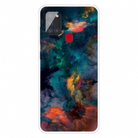 Hoesje voor Samsung Galaxy A21s Kleurrijke Wolken