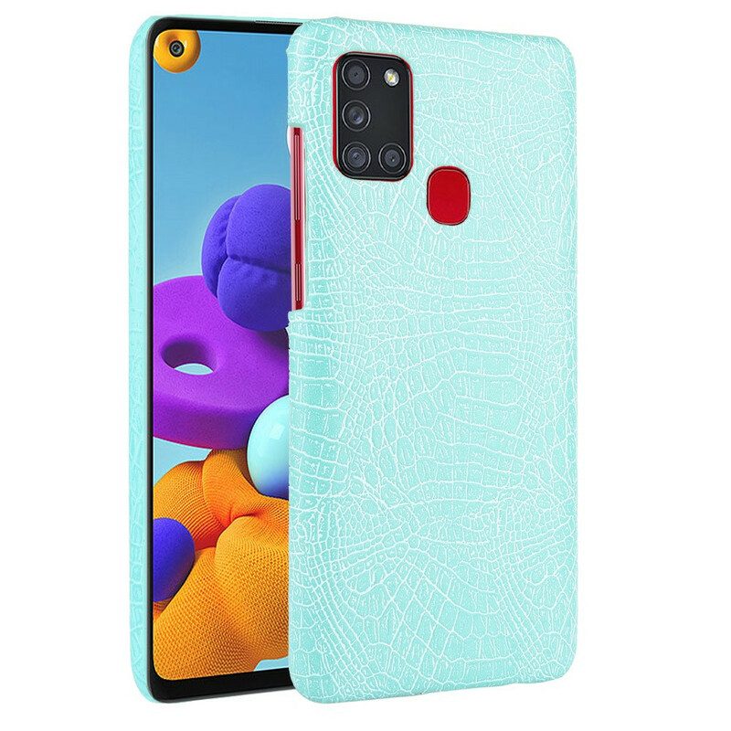 Telefoonhoesje voor Samsung Galaxy A21s Krokodillenhuid-effect