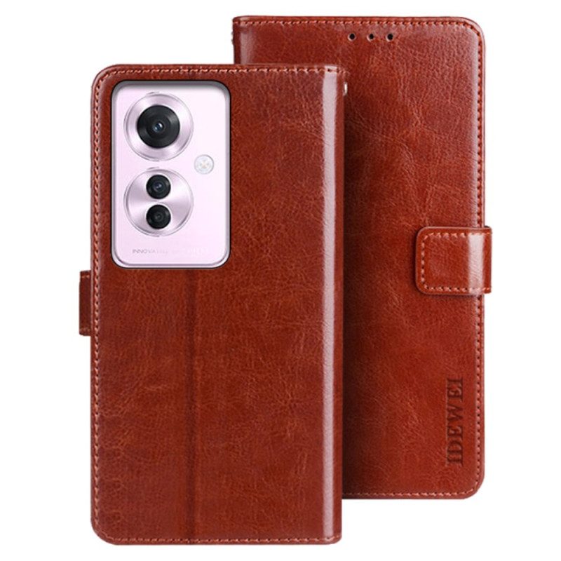 Flip Case Leren Oppo Reno 11f 5g Idewei Ledereffect