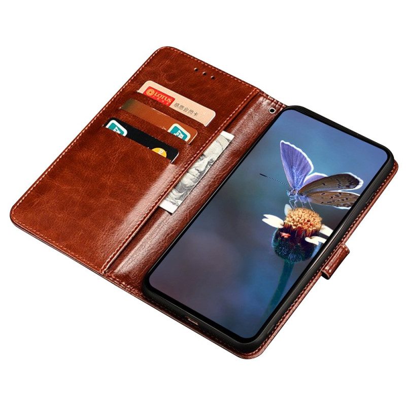 Flip Case Leren Oppo Reno 11f 5g Idewei Ledereffect