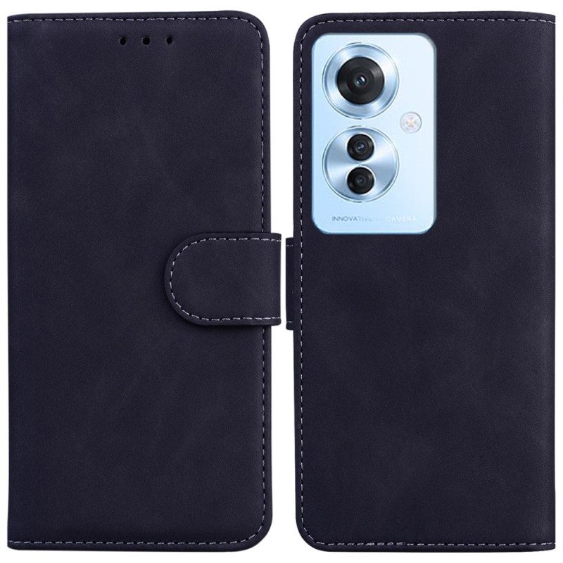 Flip Case Leren Oppo Reno 11f 5g Mat Leerstijl