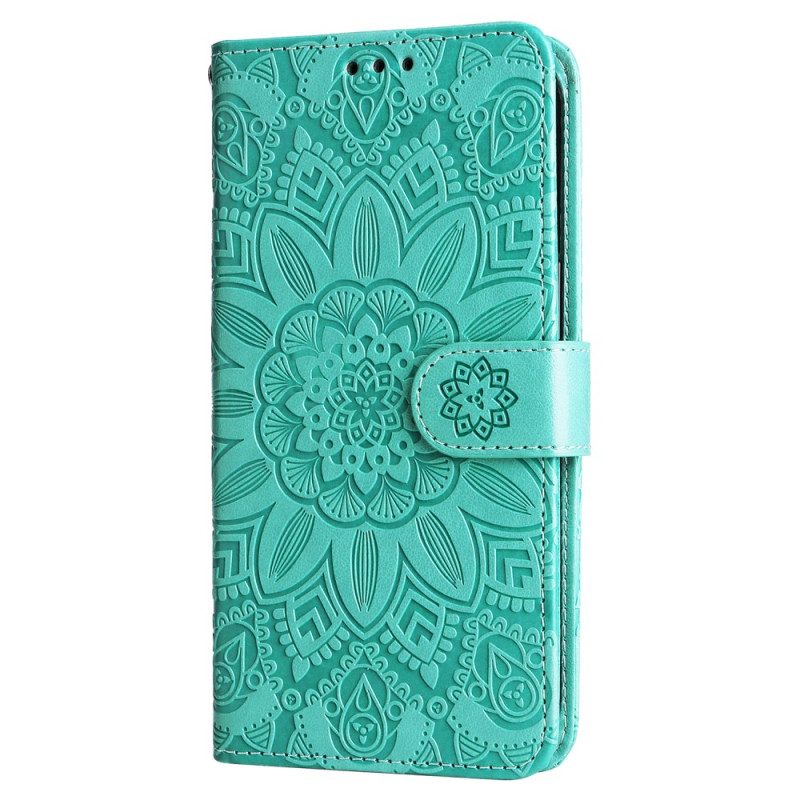 Flip Case Leren Oppo Reno 11f 5g Zonnebloem Zon