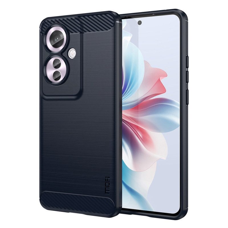 Hoesje Oppo Reno 11f 5g Geborstelde Koolstofvezel Bescherming Hoesje