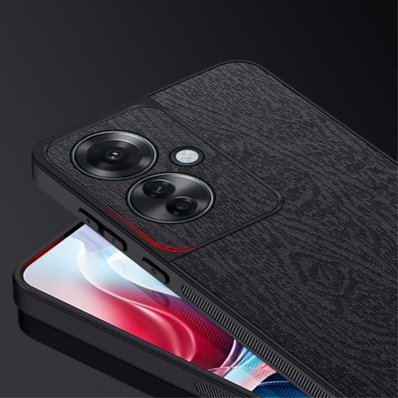 Hoesje Oppo Reno 11f 5g Kunstleer Met Houteffect Bescherming Hoesje