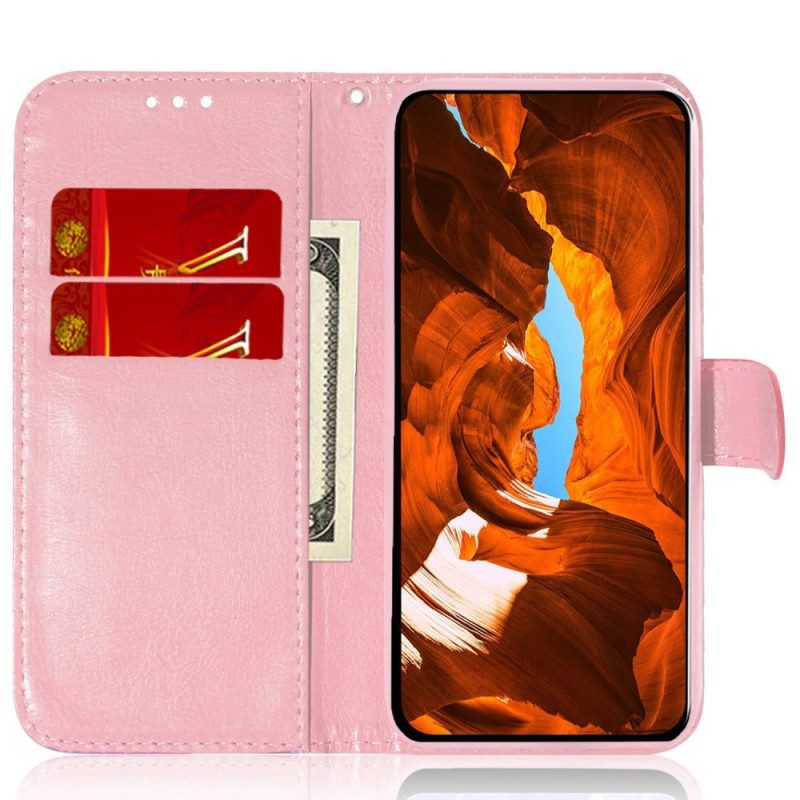 Leren Hoesje Oppo Reno 11f 5g Disco-stijl Met Bandjes Bescherming Hoesje