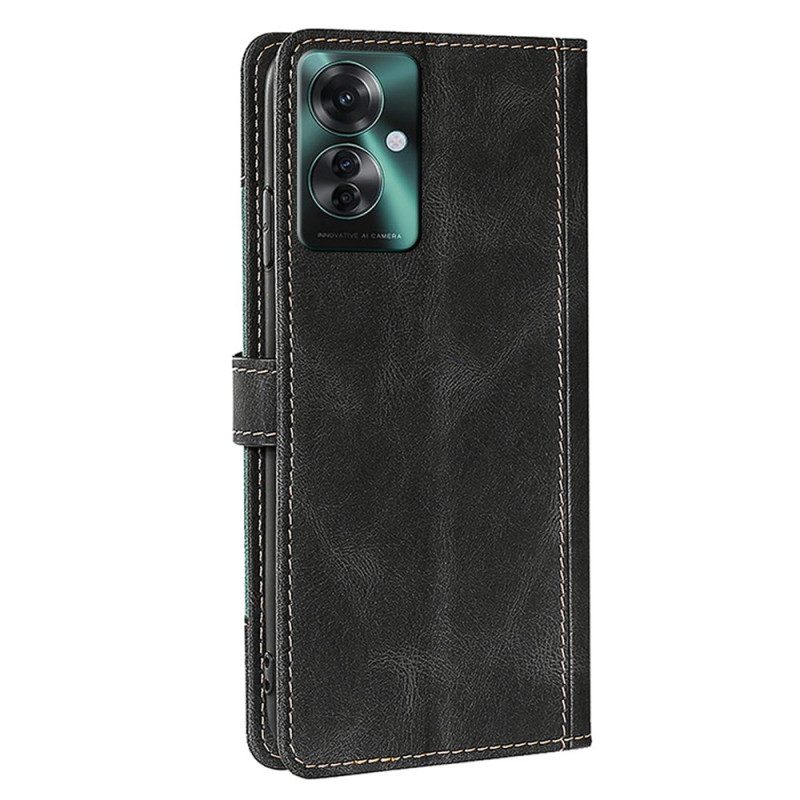 Leren Hoesje Voor Oppo Reno 11f 5g Bloemenmotief