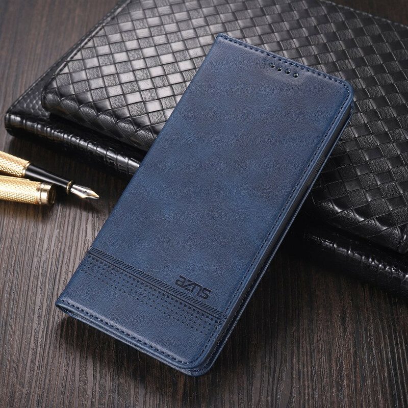 Bescherming Hoesje voor Xiaomi Mi 10 Lite Folio-hoesje Azns Leerstyling