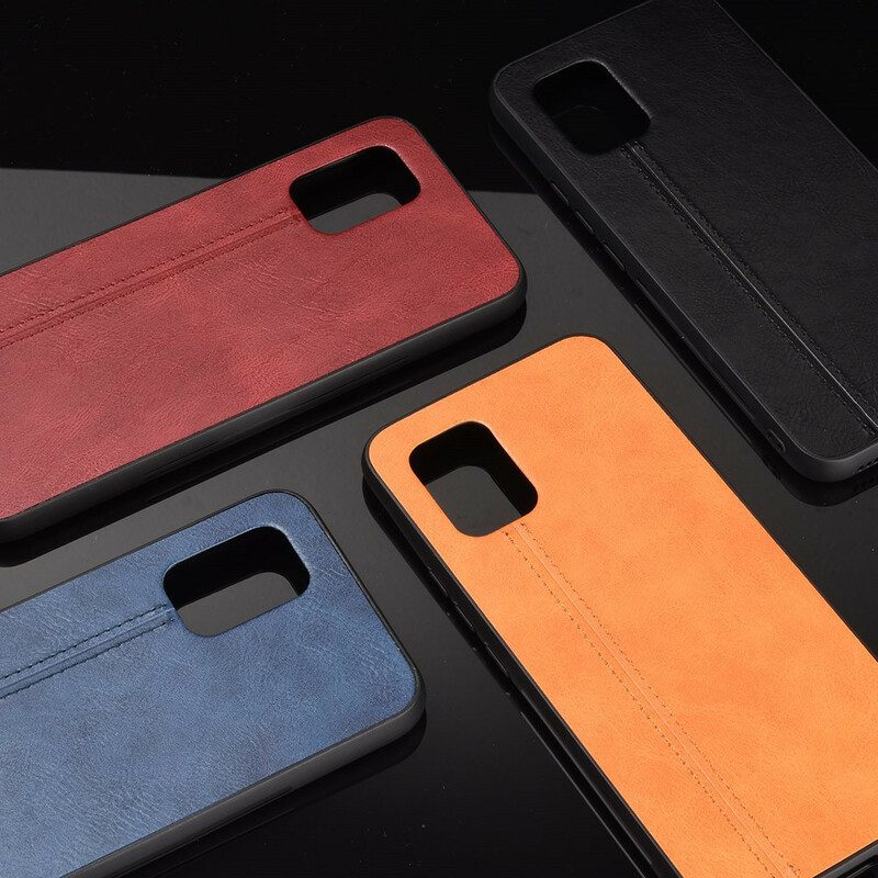 Hoesje voor Xiaomi Mi 10 Lite Couture-leereffect